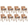 Garden chairs 8 pcs solid teak wood with cushions by , Garden chairs - Ref: Foro24-3075201, Price: 640,44 €, Discount: %