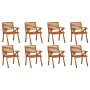 Garden chairs 8 pcs solid teak wood with cushions by , Garden chairs - Ref: Foro24-3075201, Price: 640,44 €, Discount: %