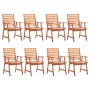 Garden dining chairs and cushions 8 units solid acacia wood by , Garden chairs - Ref: Foro24-3078382, Price: 525,99 €, Discou...