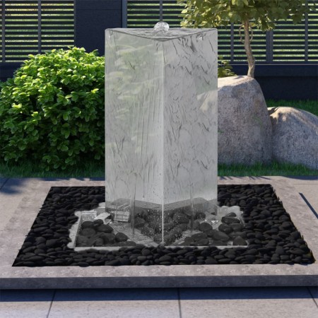 Triangular garden fountain with stainless steel pump 76 cm by , Fountains and waterfalls - Ref: Foro24-48096, Price: 252,15 €...