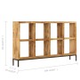 Solid mango wood sideboard 160x25x95 cm by , Sideboards - Ref: Foro24-247967, Price: 313,39 €, Discount: %