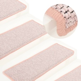 Self-adhesive sisal stair mat 15 pcs red 65x21x4 cm by , Stair mats - Ref: Foro24-326888, Price: 92,84 €, Discount: %