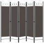 Five-panel anthracite gray room divider screen 200x180 cm by vidaXL, Room dividers - Ref: Foro24-320709, Price: 52,76 €, Disc...