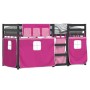 Bunk bed with curtains solid pink pine wood 90x200 cm by , Beds and slatted bases - Ref: Foro24-3283870, Price: 289,55 €, Dis...