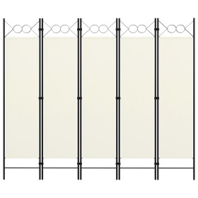 Divider screen with 5 panels white 200x180 cm by vidaXL, Room dividers - Ref: Foro24-320707, Price: 50,99 €, Discount: %