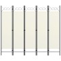 Biombo divisor de 5 paneles blanco 200x180 cm de vidaXL, Divisores de ambientes - Ref: Foro24-320707, Precio: 51,87 €, Descue...