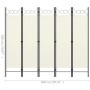 Divider screen with 5 panels white 200x180 cm by vidaXL, Room dividers - Ref: Foro24-320707, Price: 51,87 €, Discount: %