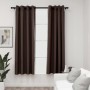 Linen look blackout eyelet curtains 2 pieces taupe 140x175 cm by vidaXL, Curtains and curtains - Ref: Foro24-321200, Price: 3...