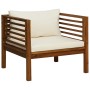 Garden furniture 12 pcs cream cushions solid acacia wood by , Garden sets - Ref: Foro24-3086943, Price: 1,00 €, Discount: %