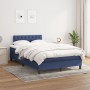 Box spring bed with blue fabric mattress 120x200 cm by , Beds and slatted bases - Ref: Foro24-3140287, Price: 395,75 €, Disco...