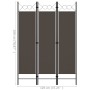 Anthracite gray 3-panel divider screen 120x180 cm by vidaXL, Room dividers - Ref: Foro24-320701, Price: 39,99 €, Discount: %