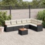 8-teiliges Gartensofa-Set und schwarze synthetische Rattankissen von , Gartensets - Ref: Foro24-3258437, Preis: 480,33 €, Rab...