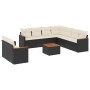 Set de sofás de jardín 10 pzas cojines ratán sintético negro de , Conjuntos de jardín - Ref: Foro24-3258507, Precio: 627,68 €...