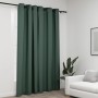 Blackout curtain with green linen look and eyelets 290x245 cm by vidaXL, Curtains and curtains - Ref: Foro24-321187, Price: 3...