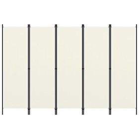 Biombo divisor de 5 paneles blanco 250x180 cm de vidaXL, Divisores de ambientes - Ref: Foro24-320723, Precio: 39,88 €, Descue...