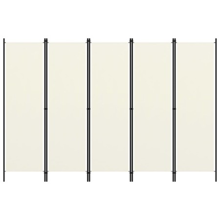 White 5-panel room divider screen 250x180 cm by vidaXL, Room dividers - Ref: Foro24-320723, Price: 44,44 €, Discount: %