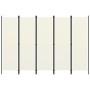 White 5-panel room divider screen 250x180 cm by vidaXL, Room dividers - Ref: Foro24-320723, Price: 44,44 €, Discount: %