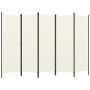 White 5-panel room divider screen 250x180 cm by vidaXL, Room dividers - Ref: Foro24-320723, Price: 44,44 €, Discount: %