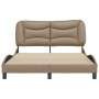 Estructura de cama cabecero cuero sintético capuchino 120x200cm de , Camas y somieres - Ref: Foro24-3207992, Precio: 217,99 €...