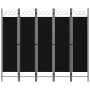 Divider screen with 5 panels black 200x180 cm by vidaXL, Room dividers - Ref: Foro24-320710, Price: 51,41 €, Discount: %