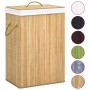 Bamboo laundry basket 2 sections 72 l by vidaXL, Laundry baskets - Ref: Foro24-320739, Price: 44,20 €, Discount: %