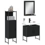 Set de muebles de baño 3 piezas madera contrachapada negro de , Muebles de baño - Ref: Foro24-3214344, Precio: 162,89 €, Desc...