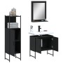 Set de muebles de baño 3 piezas madera contrachapada negro de , Muebles de baño - Ref: Foro24-3214344, Precio: 162,89 €, Desc...