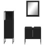 Set de muebles de baño 3 piezas madera contrachapada negro de , Muebles de baño - Ref: Foro24-3214344, Precio: 162,89 €, Desc...