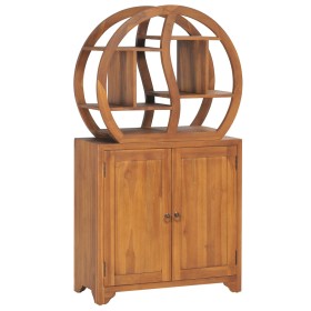 Yin Yang cabinet with shelf solid teak wood 70x30x130 cm by vidaXL, Lockers and storage cabinets - Ref: Foro24-320774, Price:...