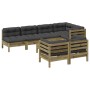 Garden sofa set 8 pieces with cushions made of impregnated pine wood by , Garden sets - Ref: Foro24-3299352, Price: 733,89 €,...