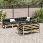 Garden sofa set 8 pieces with cushions made of impregnated pine wood by , Garden sets - Ref: Foro24-3299352, Price: 733,89 €,...