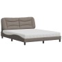 Cama con colchón de tela gris taupe 160x200 cm de , Camas y somieres - Ref: Foro24-3208545, Precio: 539,48 €, Descuento: %