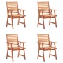 Garden dining chairs and cushions 4 pcs solid acacia wood by , Garden chairs - Ref: Foro24-3078320, Price: 251,86 €, Discount: %