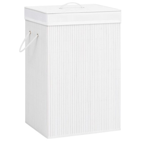 Bamboo laundry basket 2 sections white 72 l by vidaXL, Laundry baskets - Ref: Foro24-320743, Price: 43,74 €, Discount: %