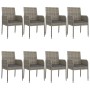 Garden dining set 9 pieces and black gray synthetic rattan cushions by vidaXL, Garden sets - Ref: Foro24-3185152, Price: 494,...