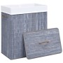 Bamboo laundry basket 2 sections gray 100 l by vidaXL, Laundry baskets - Ref: Foro24-320742, Price: 33,32 €, Discount: %