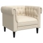 Sillón Chesterfield de lino de , Sofás - Ref: Foro24-372545, Precio: 197,62 €, Descuento: %