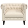 Sillón Chesterfield de lino de , Sofás - Ref: Foro24-372545, Precio: 197,62 €, Descuento: %