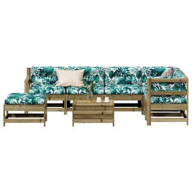 Garden furniture set 8 pieces and impregnated pine wood cushions by , Garden sets - Ref: Foro24-3250579, Price: 768,99 €, Dis...