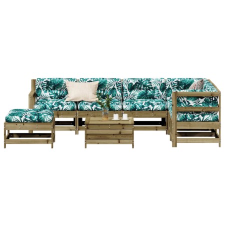 Garden furniture set 8 pieces and impregnated pine wood cushions by , Garden sets - Ref: Foro24-3250579, Price: 771,99 €, Dis...