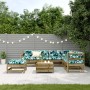 Garden furniture set 8 pieces and impregnated pine wood cushions by , Garden sets - Ref: Foro24-3250579, Price: 771,99 €, Dis...