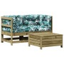 Gartensofa-Set 3-teilig und Kissen aus imprägniertem Kiefernholz von , Gartensets - Ref: Foro24-3250759, Preis: 347,71 €, Rab...