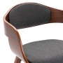 Dining chairs, set of 4, curved wood with gray fabric. by vidaXL, dining chairs - Ref: Foro24-3054820, Price: 542,83 €, Disco...