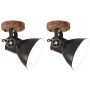 Industrial wall/ceiling lamps 2 pcs black 20x25 cm E27 by vidaXL, Lamps - Ref: Foro24-320514, Price: 62,62 €, Discount: %