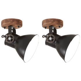 Industrial wall/ceiling lamps 2 pcs black 20x25 cm E27 by vidaXL, Lamps - Ref: Foro24-320514, Price: 72,99 €, Discount: %