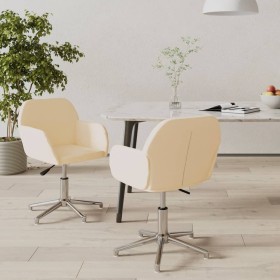 Swivel dining chairs, 2 units, cream-colored fabric by , dining chairs - Ref: Foro24-3103029, Price: 158,99 €, Discount: %