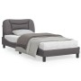 Estructura de cama con cabecero cuero sintético gris 80x200 cm de , Camas y somieres - Ref: Foro24-3207963, Precio: 163,75 €,...