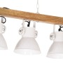 Lámpara de techo industrial madera de mango blanco E27 de vidaXL, Lámparas - Ref: Foro24-320524, Precio: 93,55 €, Descuento: %