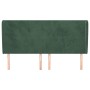 Headboard with dark green velvet ears 183x23x118/128cm by , Headboards and footboards - Ref: Foro24-3117739, Price: 130,99 €,...