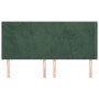 Headboard with dark green velvet ears 183x16x118/128cm by , Headboards and footboards - Ref: Foro24-3119363, Price: 132,46 €,...